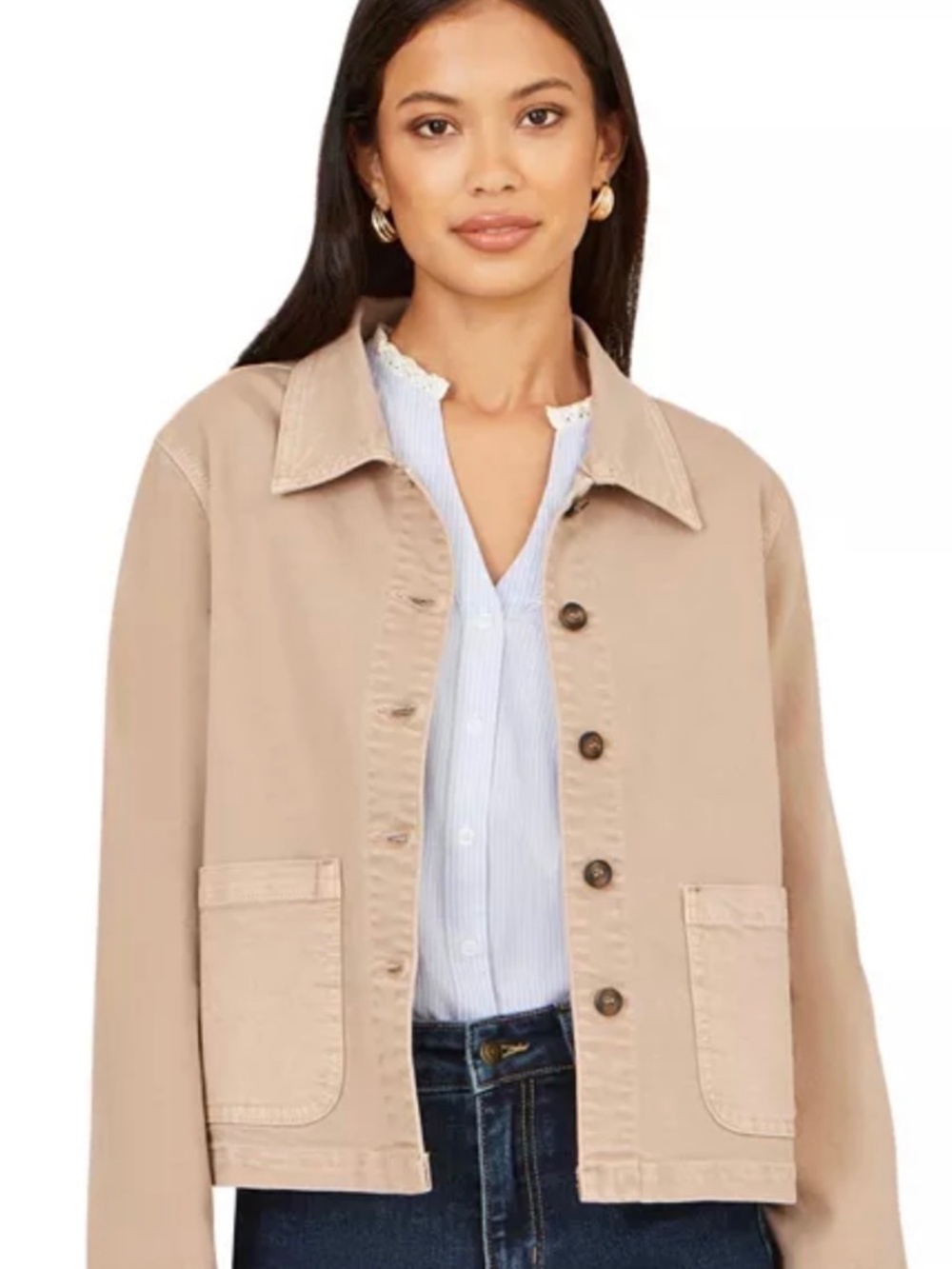 Yumi Size 14 Canvas Patch Pocket Jacket